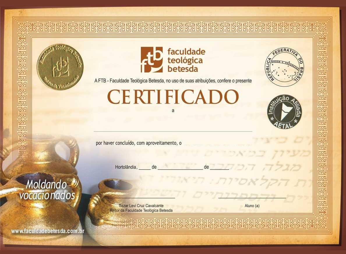 Certificado de conclusão do curso